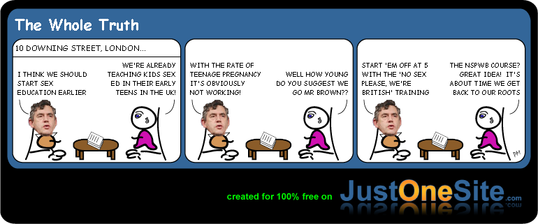 Click cartoon to read full post or to COMMENT Sex Education for 5 year olds cartoon